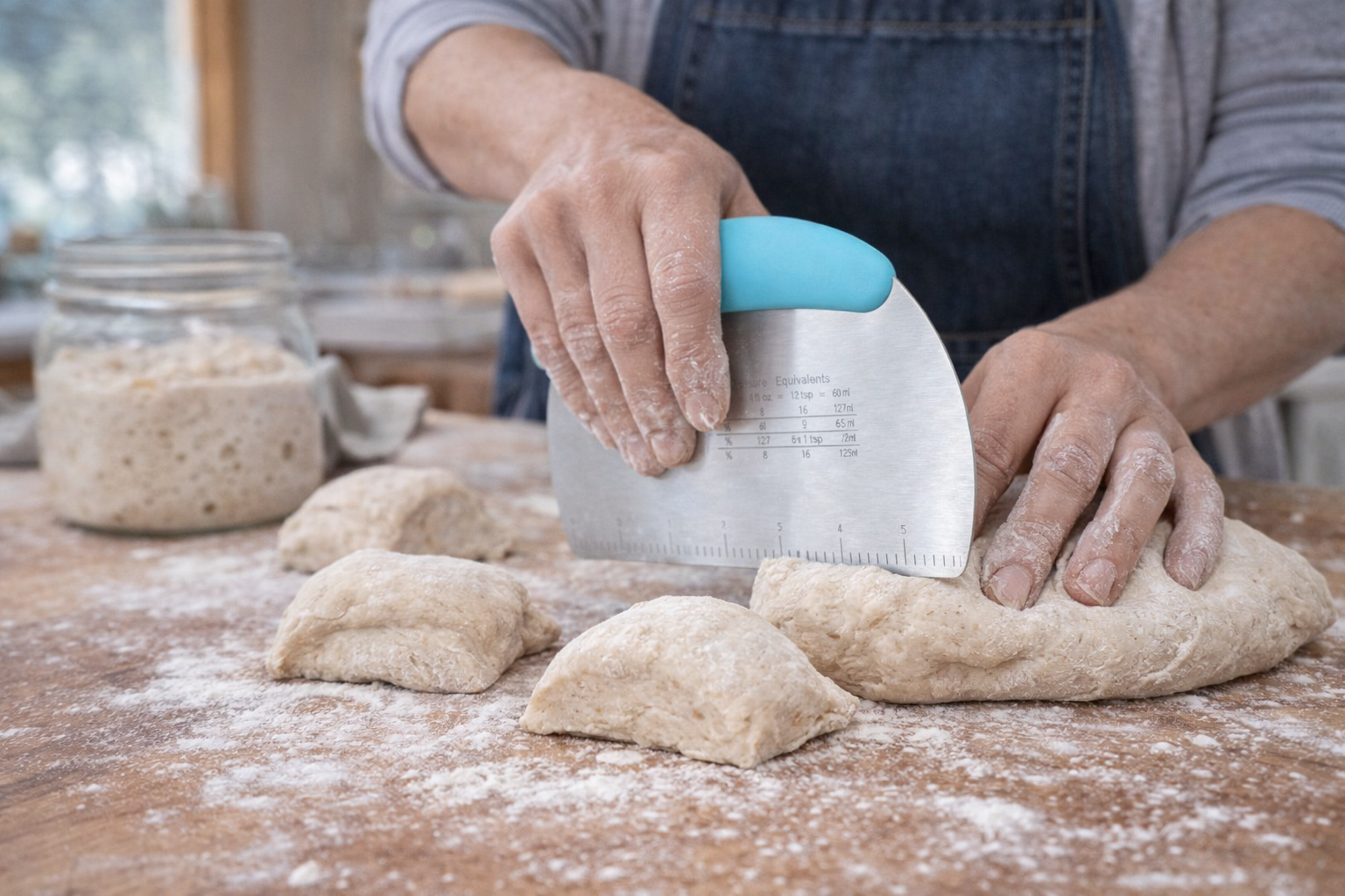 Stainless Steel Dough Scraper | Bench Scraper for Baking