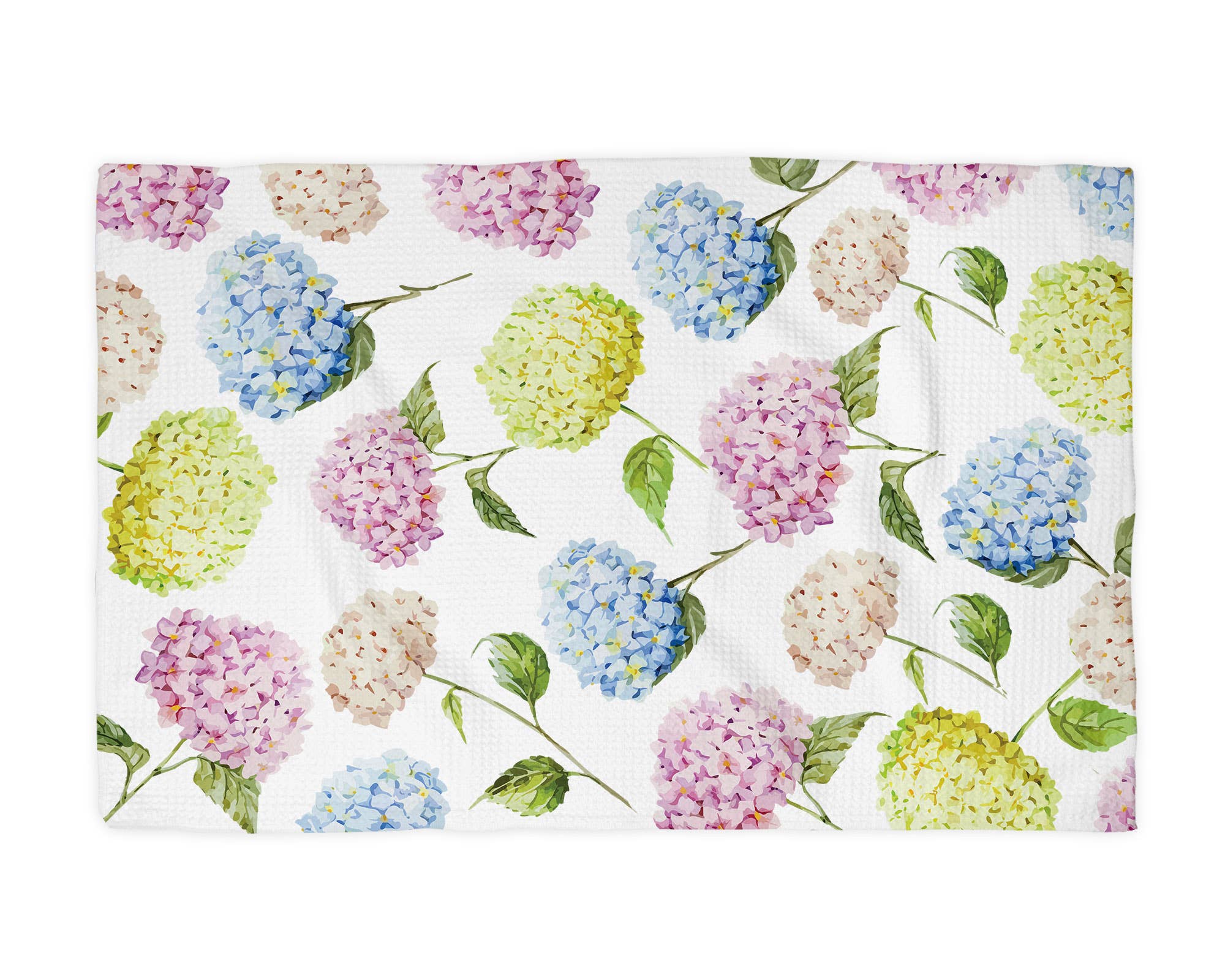 Hydrangea Flower Chinoiserie Kitchen Towel Preppy Spring