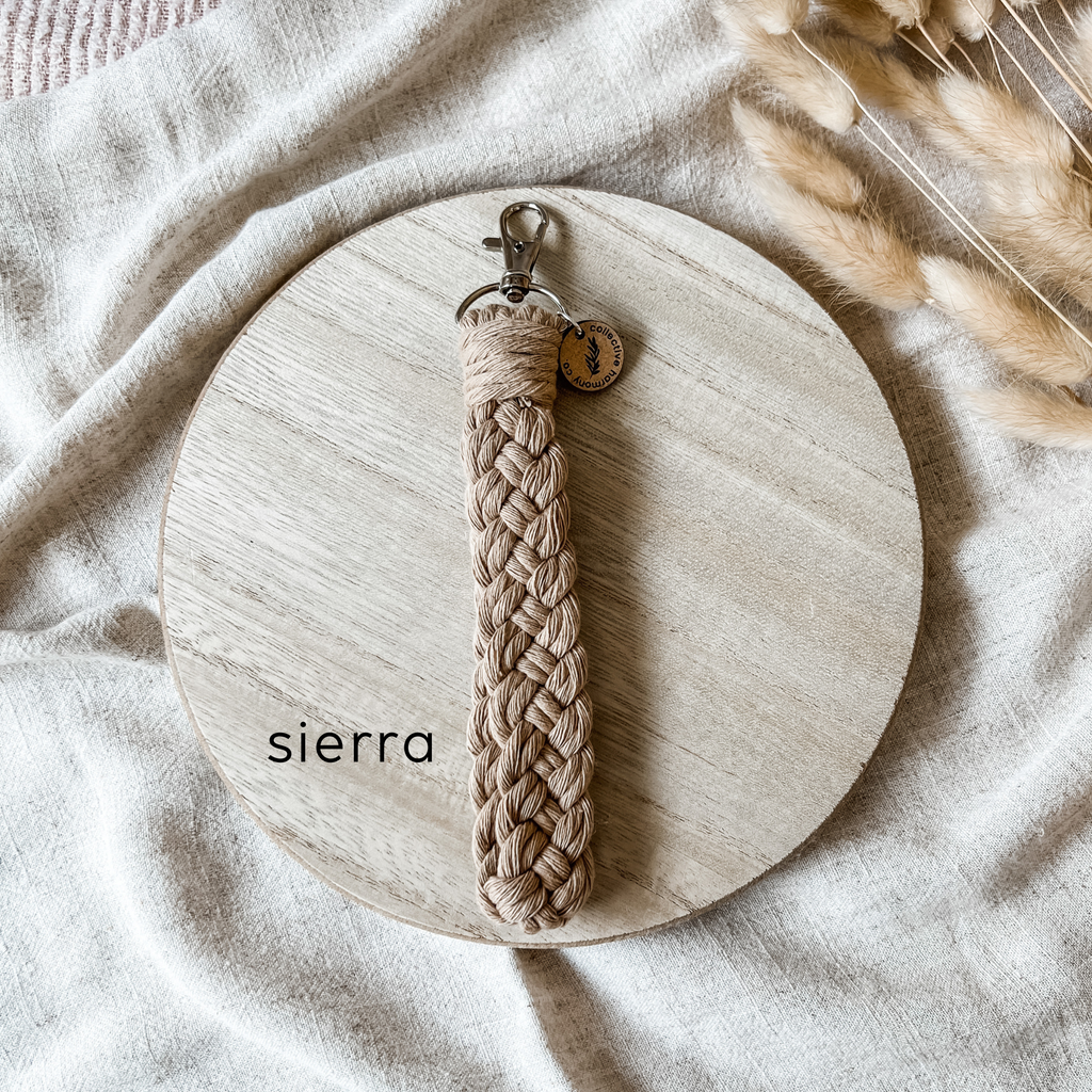 Braided macrame wristlet