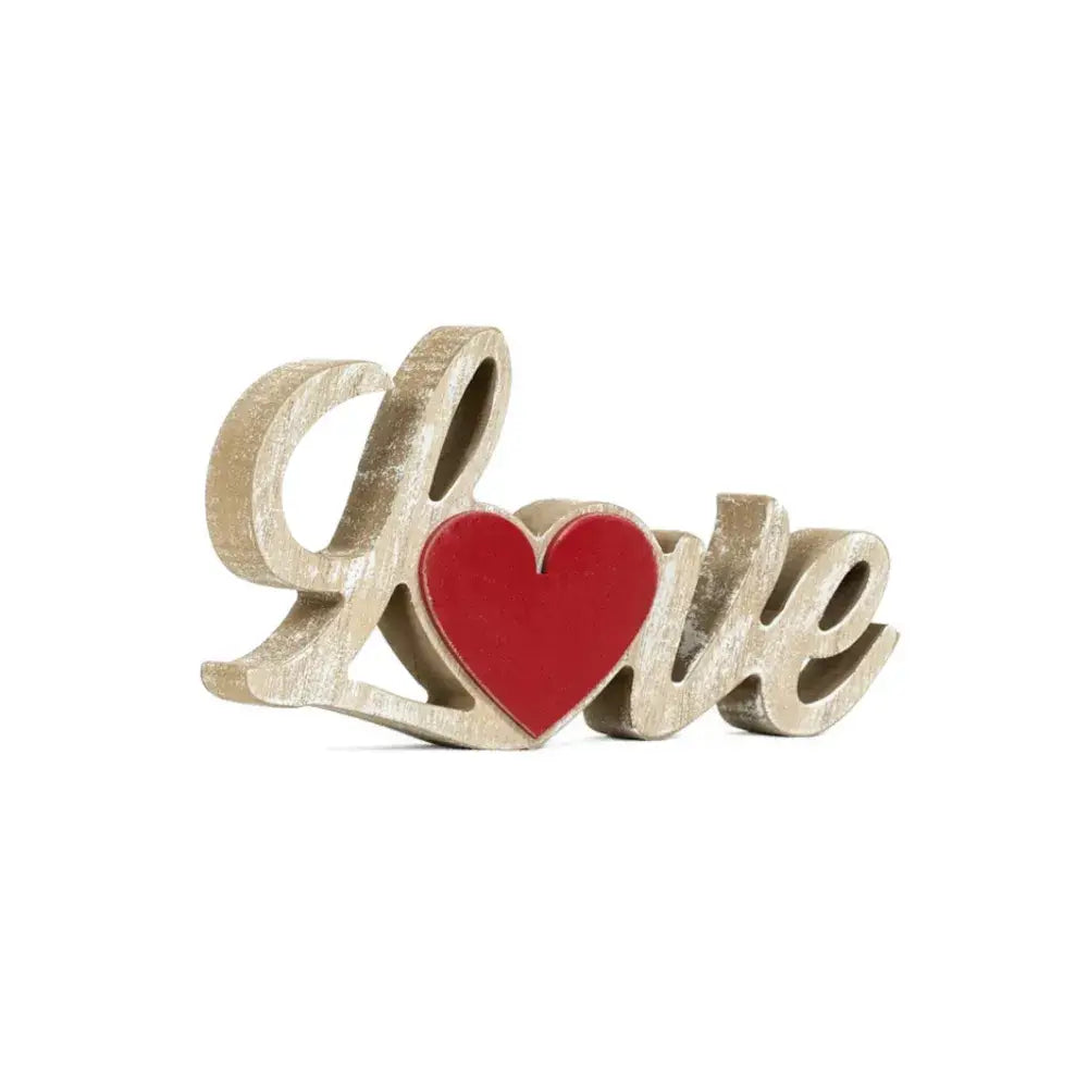 20169 - 7x4 wood cutout (LOVE w/Heart) VALENTINE'S DAY
