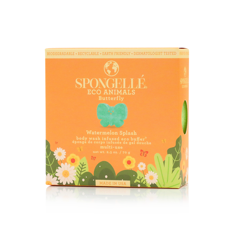 Butterfly Eco Animals Kids Body Buffer | Clean Beauty | Bath