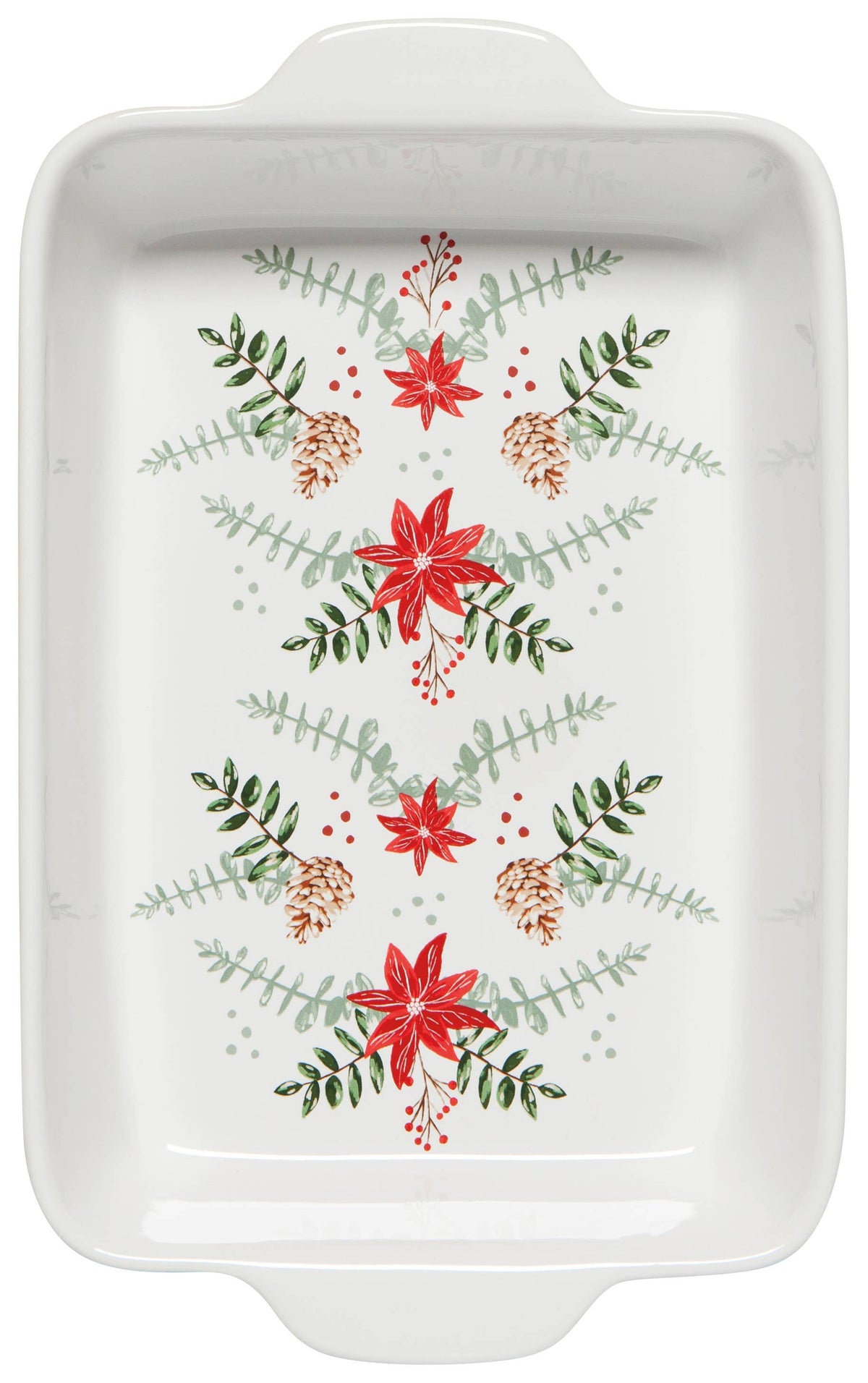 Poinsettia Christmas Baking Dish