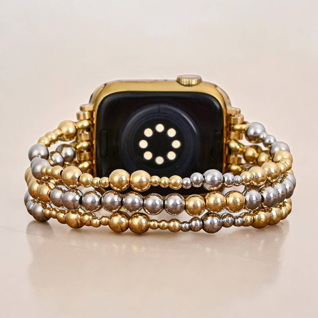 Sterling Gold Stretch Apple Watch Strap