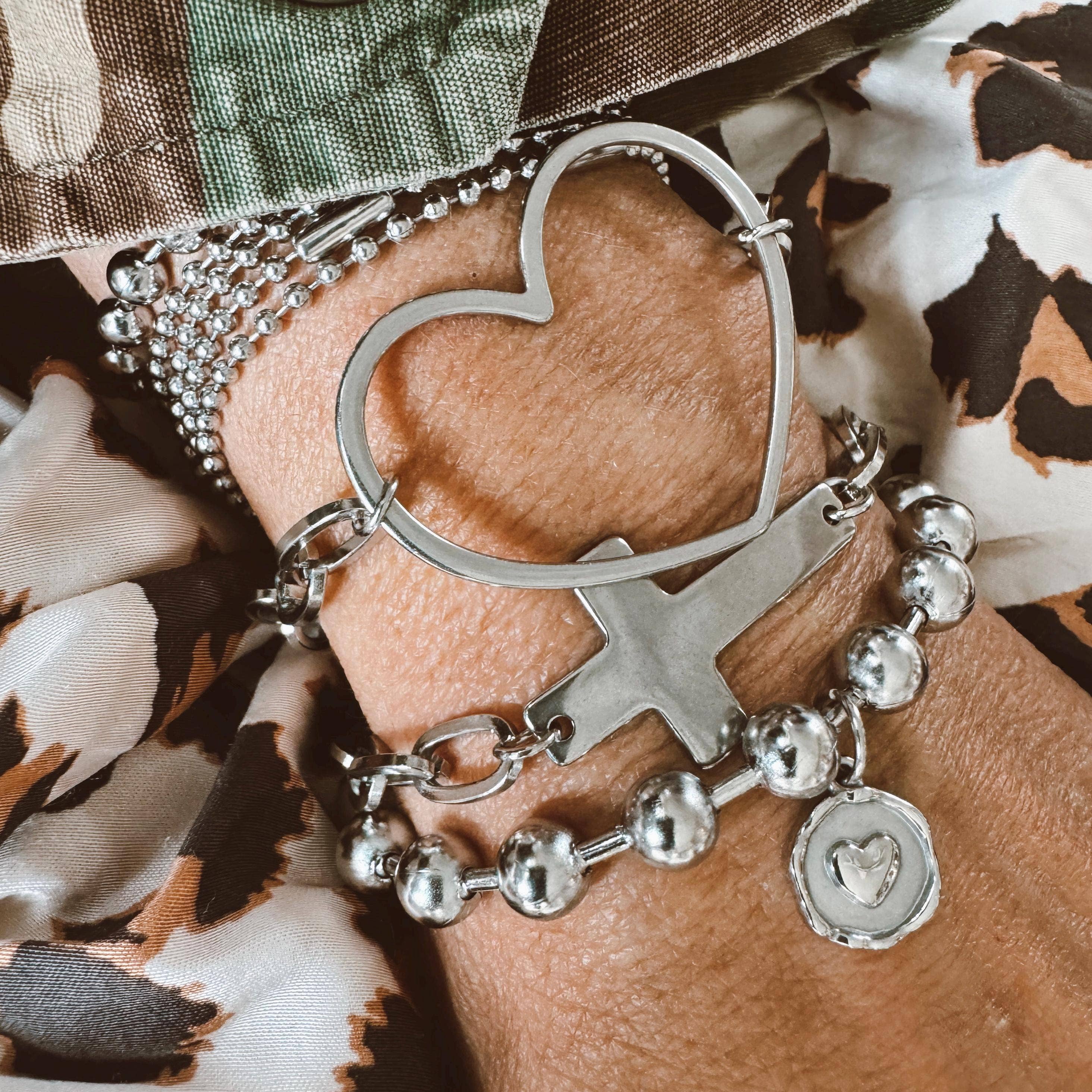 Large Open Heart Bracelet