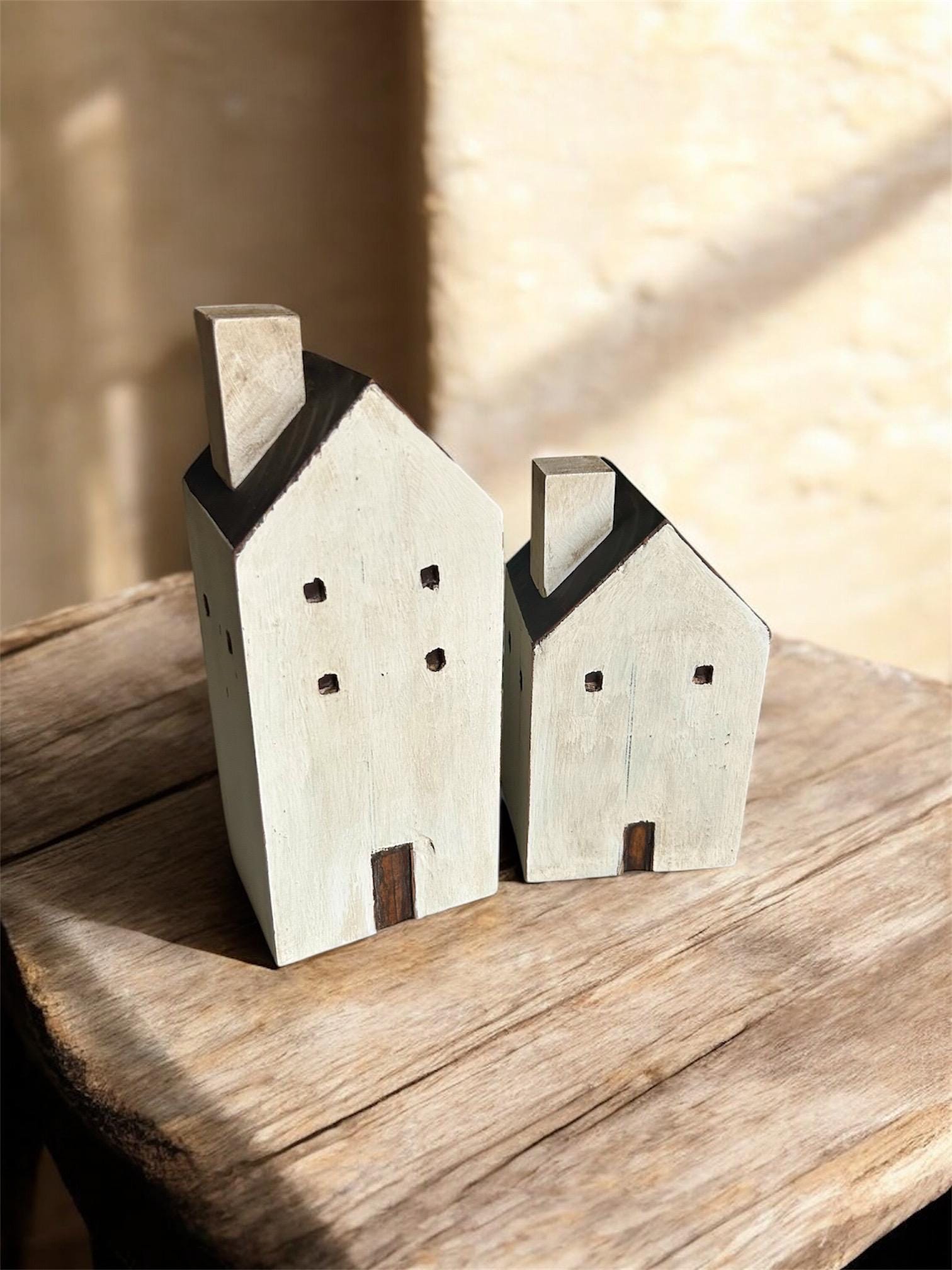 Rustic Distressed Farmhouse Wooden House - various heights available