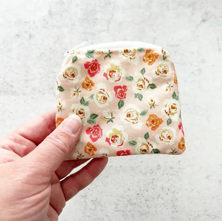Small Fabric Pouch, Zipper Pouch, Coin Purse, Coin Pouch  